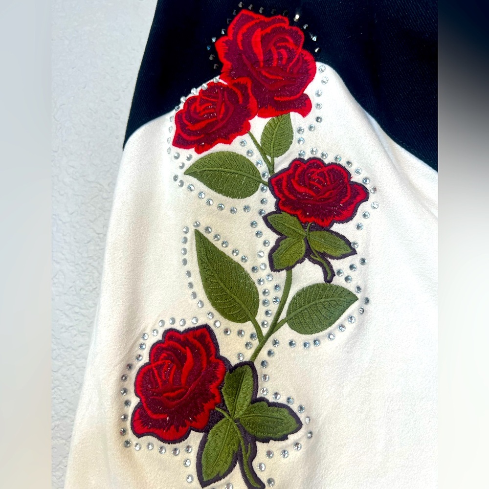 Idyllwind Rhinestone Rose Western Mini Skirt, S - Picture 6 of 10